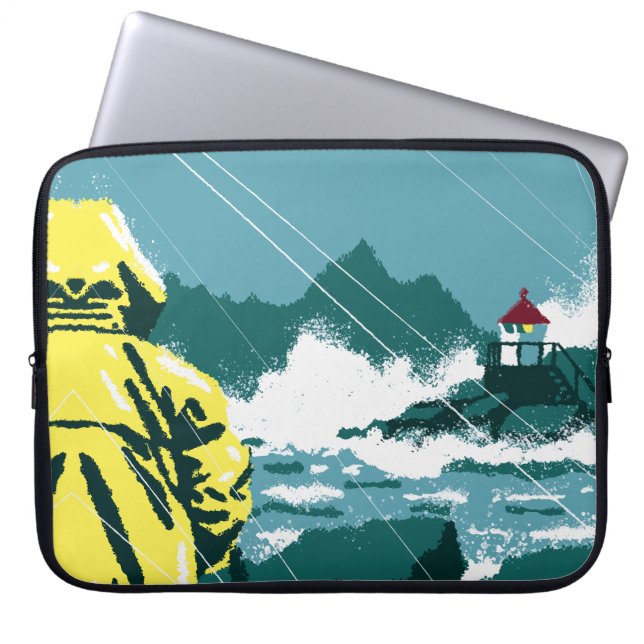 Housse Pour Ordinateur Portable Stormwatch : La Majesté de l'Île (Devant)