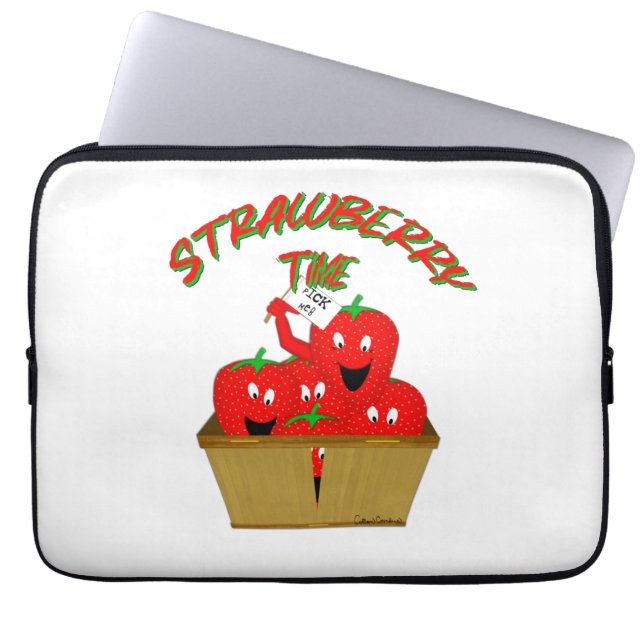 Housse Pour Ordinateur Portable Strawberry Time ! (Devant)