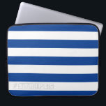 Housse Pour Ordinateur Portable STRIPES Bleu sur n'importe quelle couleur<br><div class="desc">Bandes horizontales contre blanc,  qui peuvent être recolorées. Jouez avec des couleurs arrière - plans pour créer de nouveaux effets !</div>