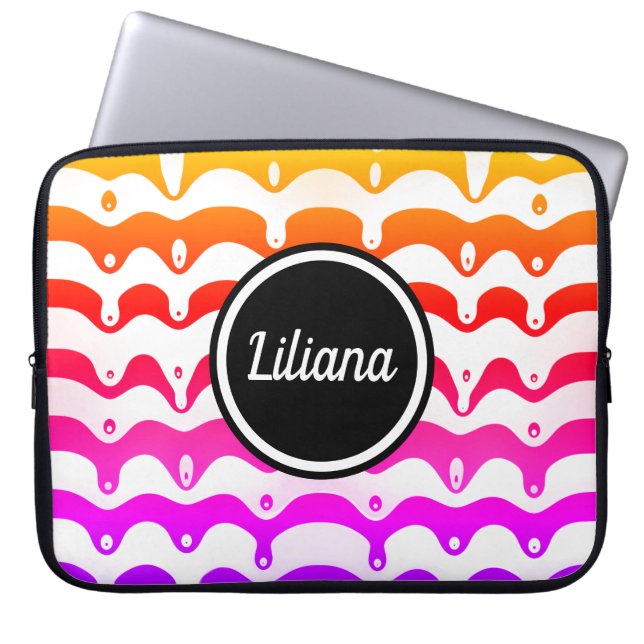 Housse Pour Ordinateur Portable Stripes de Jazzy Tropical (Devant)