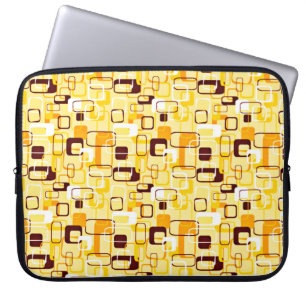 Housse Pour Ordinateur Portable Style abstrait jaune et noir moderne