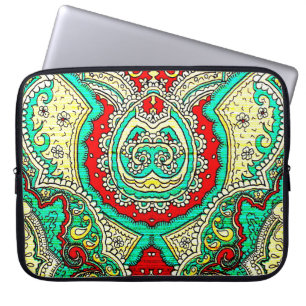 Housse Pour Ordinateur Portable style années 80, lumineux, néon, beau, psychédéliq