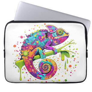 Housse Pour Ordinateur Portable Style d'aquarelle des teintures Chameleon