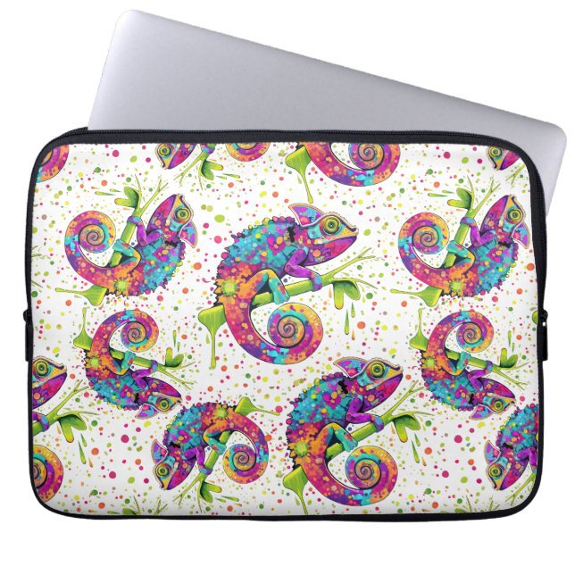 Housse Pour Ordinateur Portable Style d'aquarelle des teintures Chameleon (Devant)