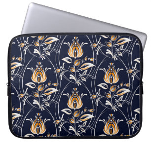 Housse Pour Ordinateur Portable Style Folk Floral sans couture Motif