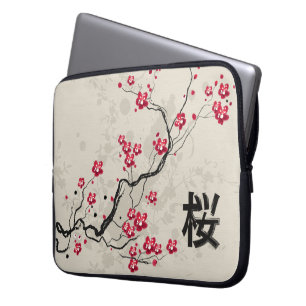 Housse Pour Ordinateur Portable Style oriental Sakura Cherry Blossom Art