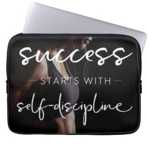 Housse Pour Ordinateur Portable Succès Et Discipline - Motivation De La Salle De S