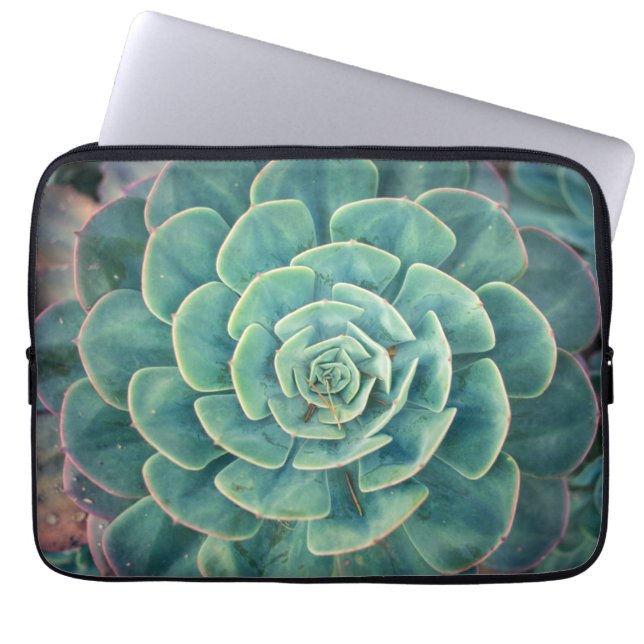 Housse Pour Ordinateur Portable Succulent en gros plan (Devant)
