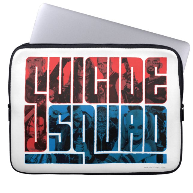 Housse Pour Ordinateur Portable Suicide Squad | et logo bleu (Devant)