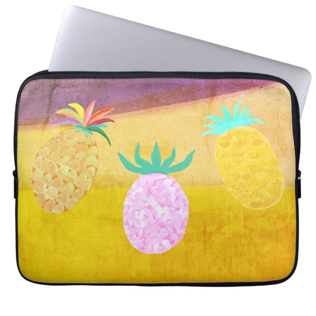 Housse Pour Ordinateur Portable Summer Tiki Pineapple Luau (Devant)