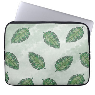 Housse Pour Ordinateur Portable Summer With Green Leaf