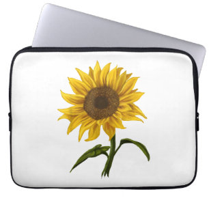 Housse Pour Ordinateur Portable Sunflower Sunshine Floral Aquarelle Fleur