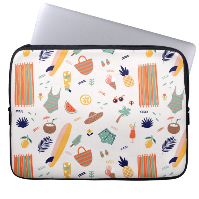 Housse Pour Ordinateur Portable Sunny Beach Fun Motif (Devant)