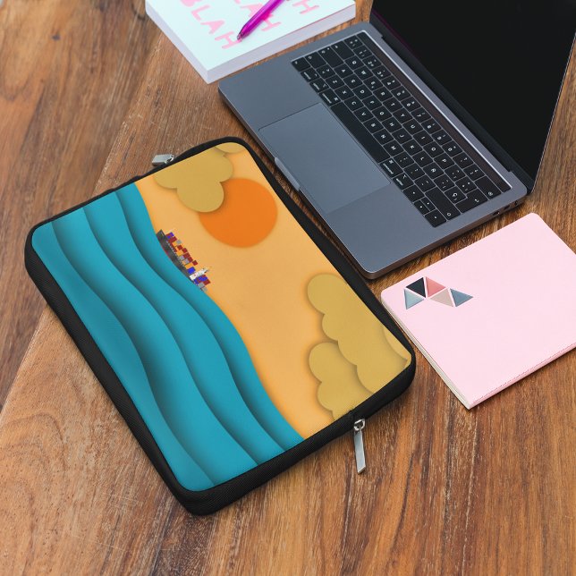 Housse Pour Ordinateur Portable Sunrise Ocean Ship Sun Sunset (Sunrise Ocean Ship Sun Sunset Laptop Sleeve)