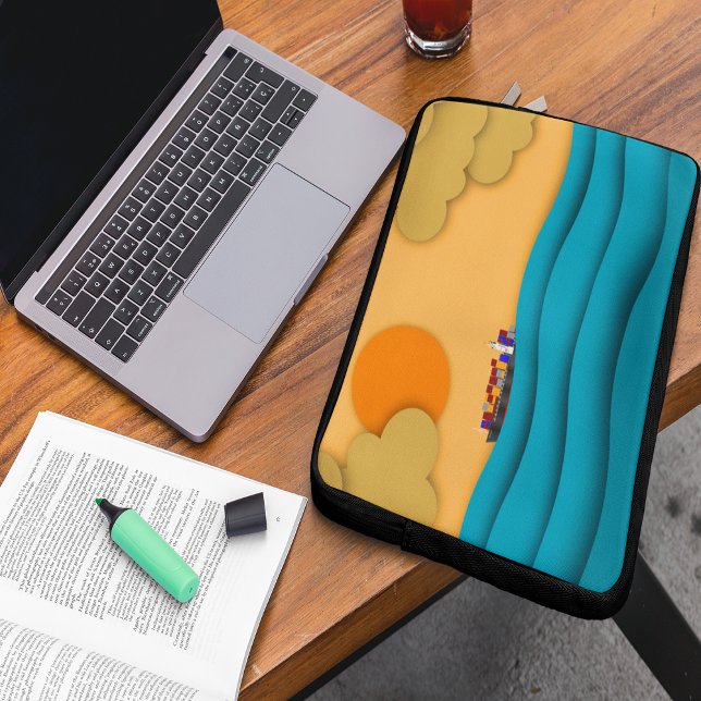 Housse Pour Ordinateur Portable Sunrise Ocean Ship Sun Sunset (Sunrise Ocean Ship Sun Sunset Laptop Sleeve-10 inch)