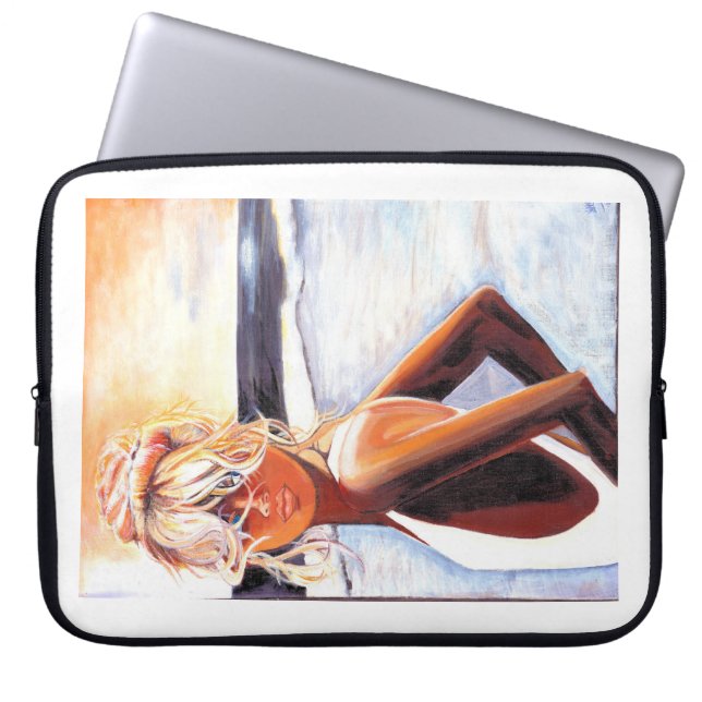 Housse Pour Ordinateur Portable Sunset Beach Girl (Devant)