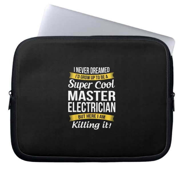 Housse Pour Ordinateur Portable Super Cool Master Electrician Funny Cadeau (Devant)