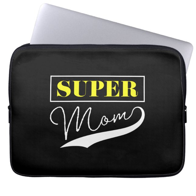 Housse Pour Ordinateur Portable Super Maman (Devant)