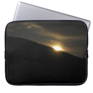 Housse Pour Ordinateur Portable Super Moon sur Washington Mountain