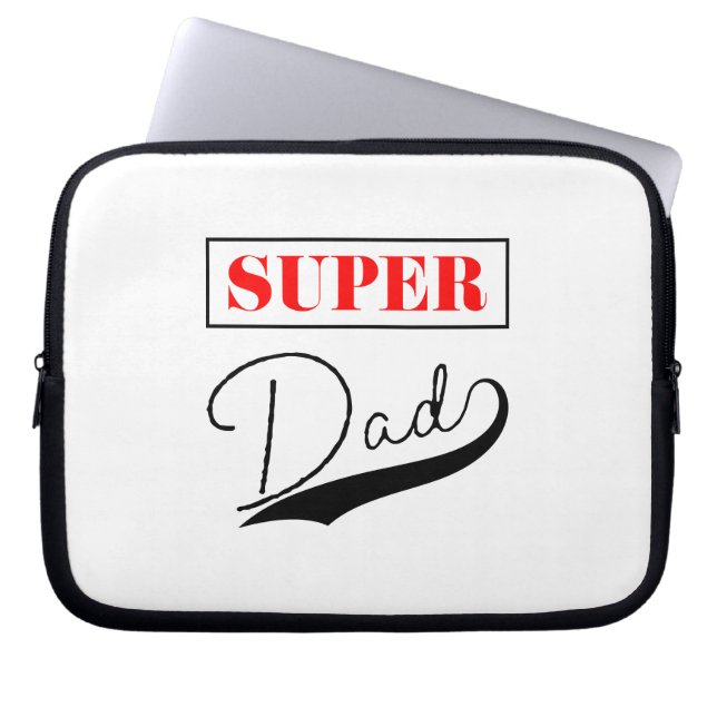 Housse Pour Ordinateur Portable Super papa (Devant)