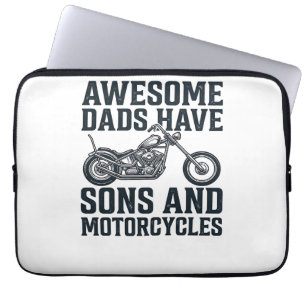 Housse Pour Ordinateur Portable Super Papas Ont Des Fils et Des Motocyclettes Desi