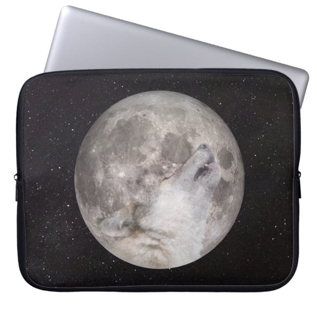 Housse Pour Ordinateur Portable Super Wolf Moon (Devant)
