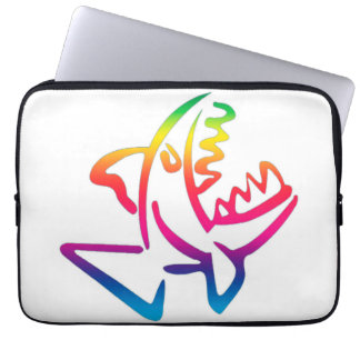 Housse Pour Ordinateur Portable superbe requin arc-en-ciel