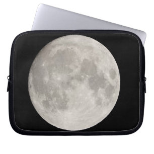 Housse Pour Ordinateur Portable Superlune dans le ciel noir