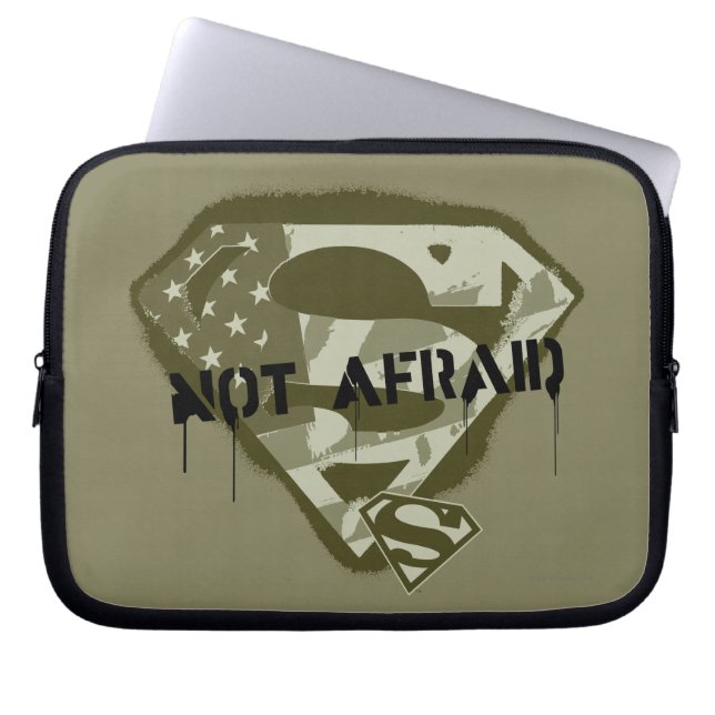 Housse Pour Ordinateur Portable Superman S-Shield | Not Afraid - US Camo Logo (Devant)