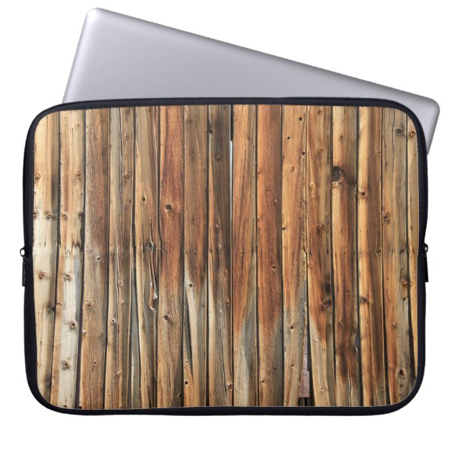 Housse Pour Ordinateur Portable surface Brown en bois (Devant)
