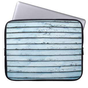 Housse Pour Ordinateur Portable Surface en bois blanc et bleu