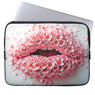 Housse Pour Ordinateur Portable Sweet Bloom Lips Art
