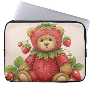 Housse Pour Ordinateur Portable Sweet Strawberry Teddy Bear par Natasha Us