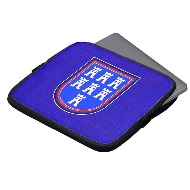 Housse Pour Ordinateur Portable SYMBOLE Bleu Rouge Saxon (Devant haut)