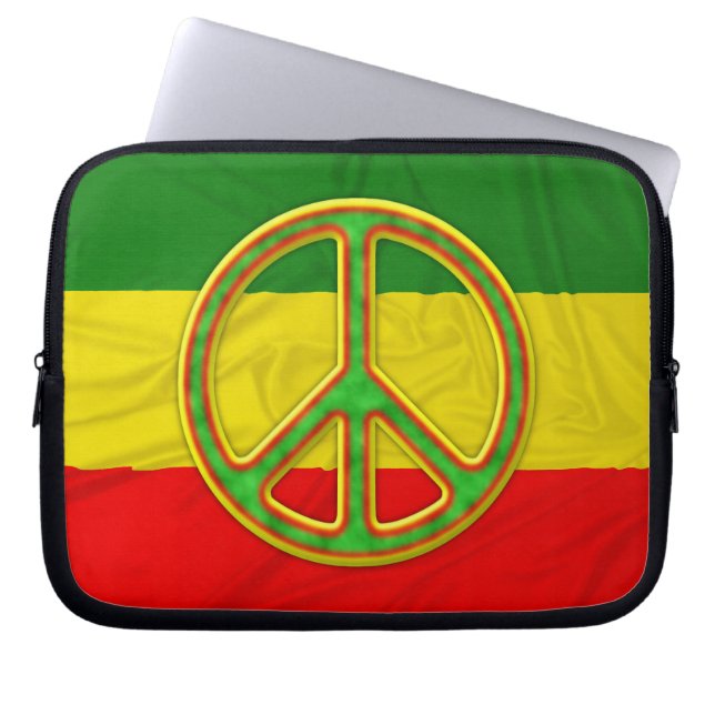 Housse Pour Ordinateur Portable Symbole de paix de Rasta (Devant)