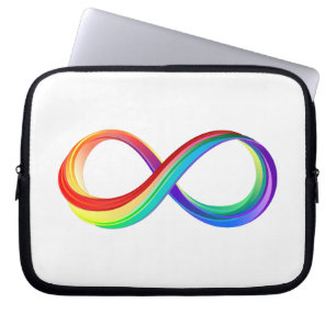 Housse Pour Ordinateur Portable Symbole d'infinité arc-en-ciel stratifié