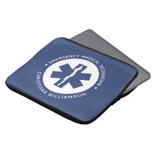 Housse Pour Ordinateur Portable Symbole EMT personnalisé Technicien Médicale d'urg