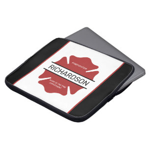 Housse Pour Ordinateur Portable Symbole logo rouge du pompier personnalisé