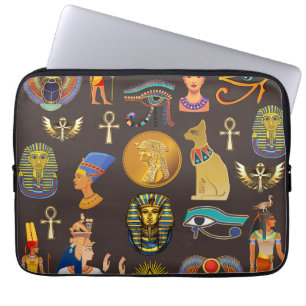 Housse Pour Ordinateur Portable Symbole Motif égyptien Hiéroglyphique antique