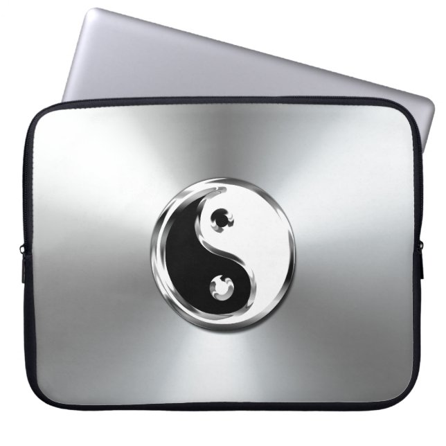 Housse Pour Ordinateur Portable Symbole Yin-Yang en acier (Devant)