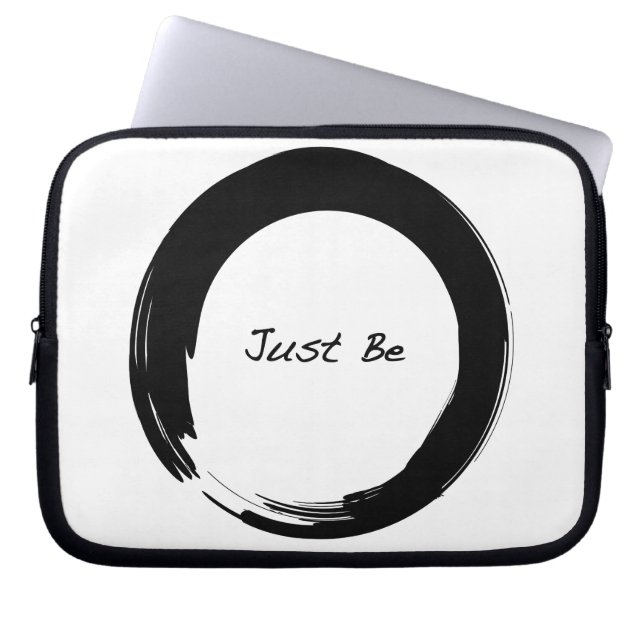 Housse Pour Ordinateur Portable Symbole zen avec "Just Be" (Devant)