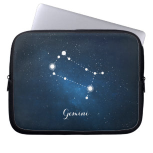 Housse Pour Ordinateur Portable SYMBOLE Zodiaque Astrologie Nébula bleue Gemini