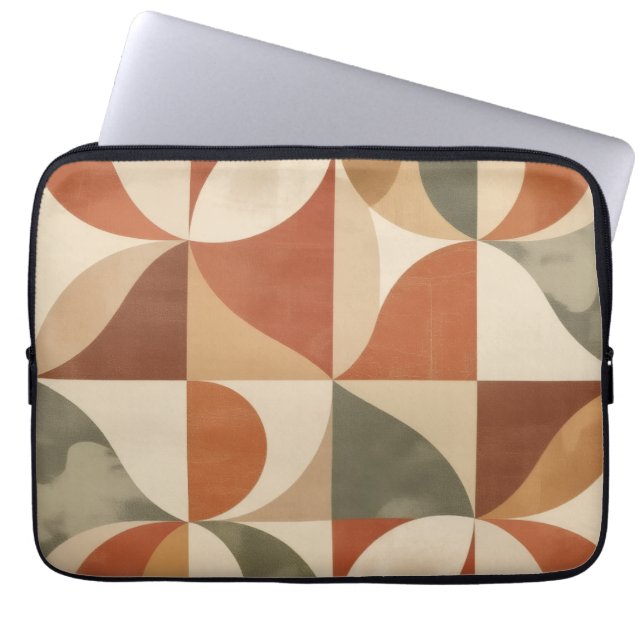 Housse Pour Ordinateur Portable "Symétrie rétro" (Devant)