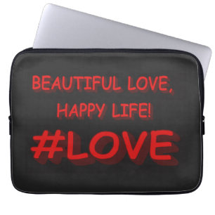 Housse Pour Ordinateur Portable Sympa Conception d'expression "BEAU AMOUR". Comman
