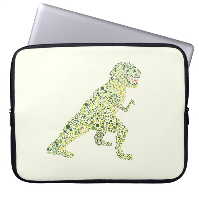 Housse Pour Ordinateur Portable T-REX Dinosaure En Points (Devant)