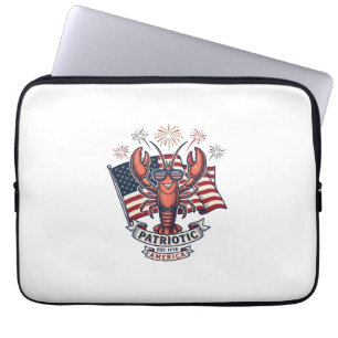 Housse Pour Ordinateur Portable T-Shirt_1 Gravure Vintage Drapeau Homard Patriotiq