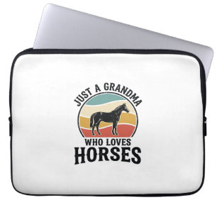 Housse Pour Ordinateur Portable T-shirt avec gravure vintage Grand-mère aime les c