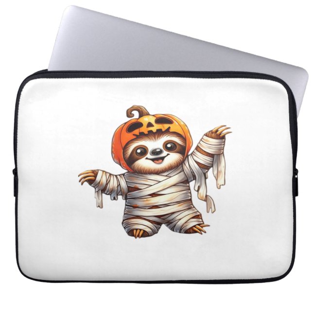 Housse Pour Ordinateur Portable T-shirt classique de Sloth Mummy Halloween (Devant)