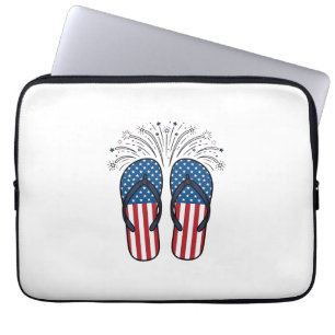 Housse Pour Ordinateur Portable T-shirt de conception d'été de feux d'artifice de 