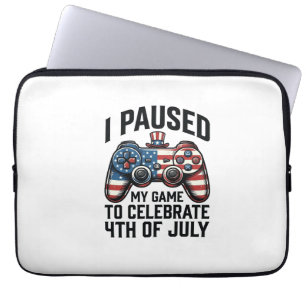 Housse Pour Ordinateur Portable T-shirt de jeu vidéo patriotique du 4 juillet_1